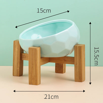 Unique Shaped Ceramic Pet Feeding Bowl