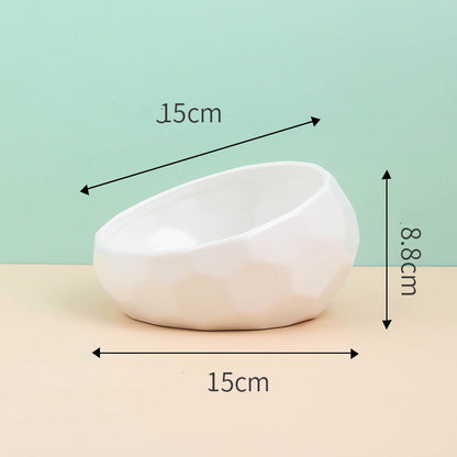 Unique Shaped Ceramic Pet Feeding Bowl