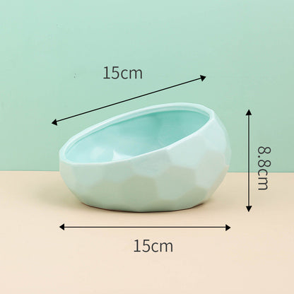 Unique Shaped Ceramic Pet Feeding Bowl