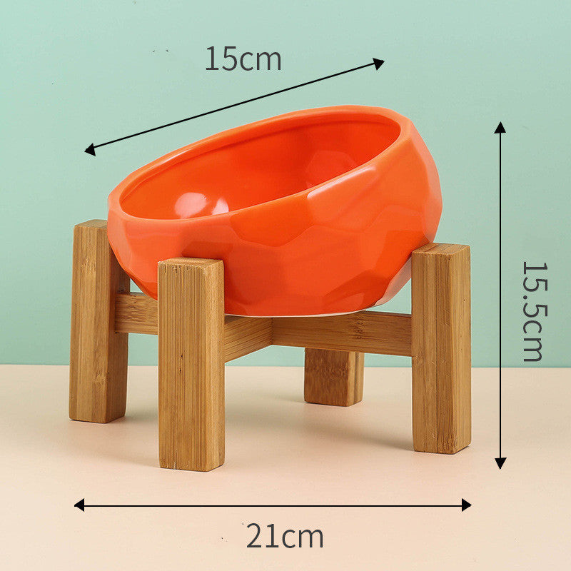 Unique Shaped Ceramic Pet Feeding Bowl