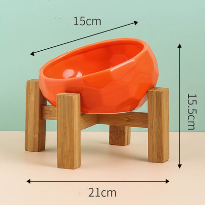 Unique Shaped Ceramic Pet Feeding Bowl