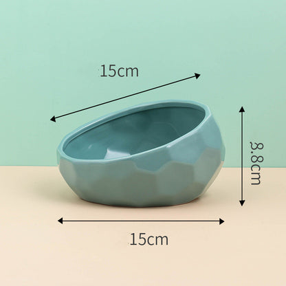 Unique Shaped Ceramic Pet Feeding Bowl