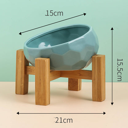 Unique Shaped Ceramic Pet Feeding Bowl