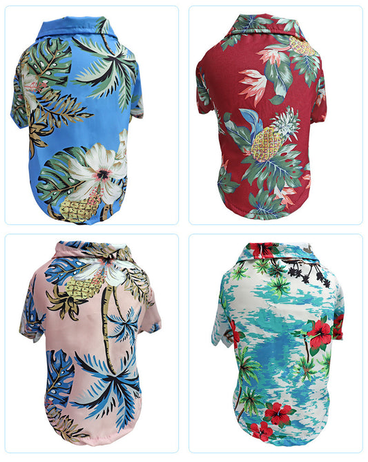 Fashionable Colorful Hawaii Pet Summer Clothes