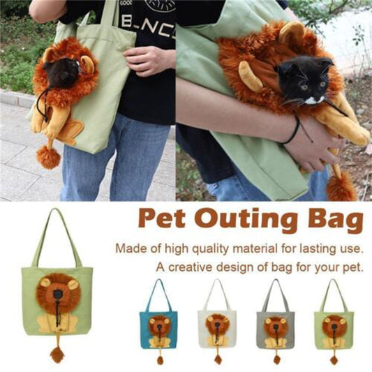 Lion Design Portable & Breathable Soft Pet Carriers With Safety Zippers