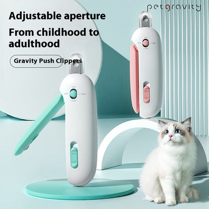 Cat Nail Clipper With Gravity Push