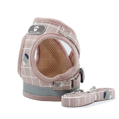 Breathable Mesh Small Dog Harness and Leash