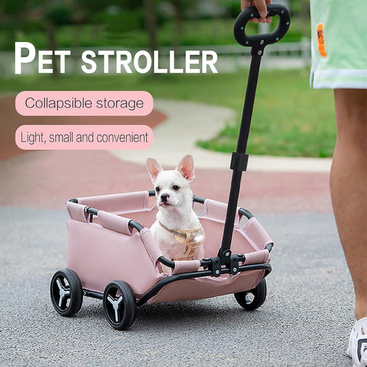 Portable Foldable Pet Stroller: Comfortable Travel For Cats & Dogs!