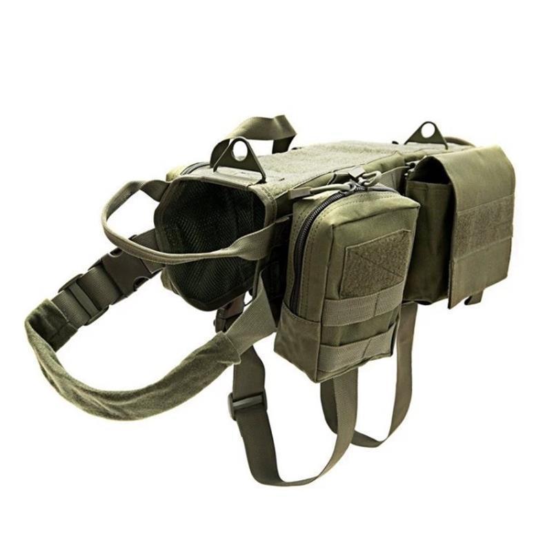 Molle System Adjustable Military Vest With Tactical Dog Harness