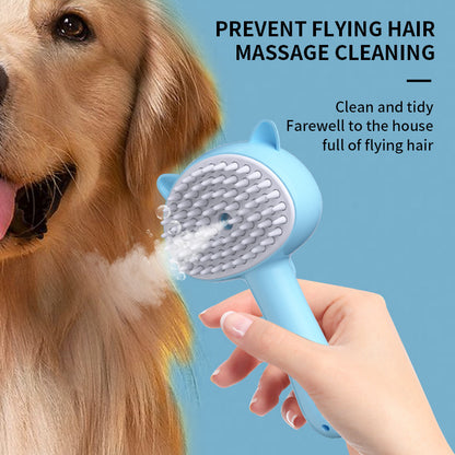 Rechargeable Multifunctional Pets Grooming Brush For Self Cleaning & Massage