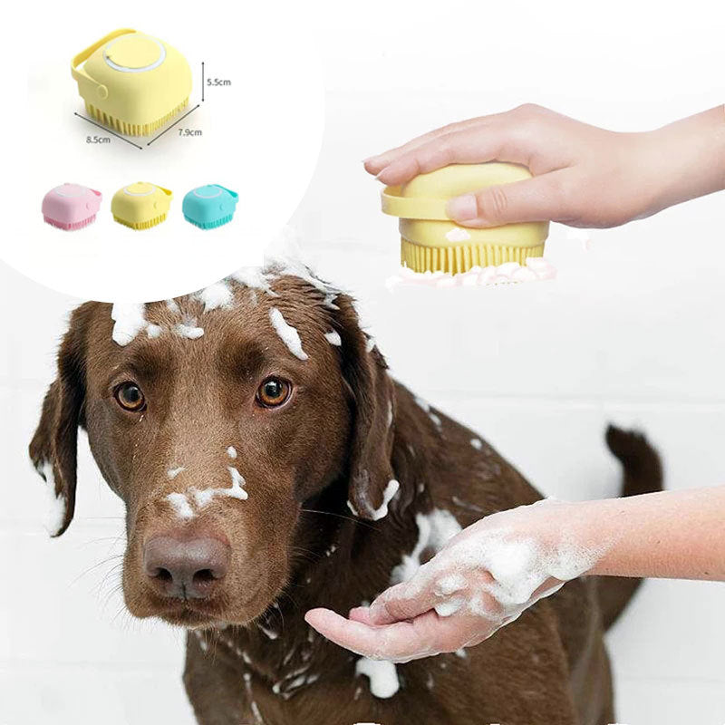 Silicone Pet Grooming Tool: Pour Shampoo, Massage & Bathing Comb