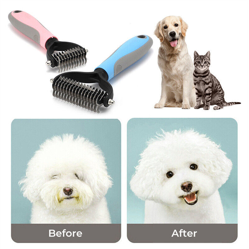 Skin Friendly Double Sided Shedding And Dematting Hair Removal Comb