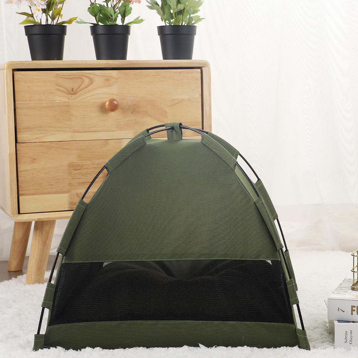 Pet Camping Tent House With Softer Cushion For Indoor & Outdoor