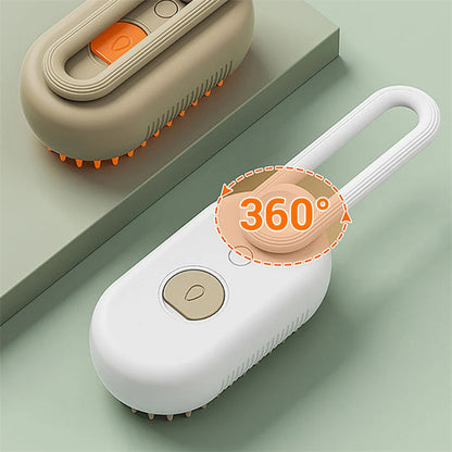 3-In-1 Electric Steamy Pet Grooming & Massage Brush