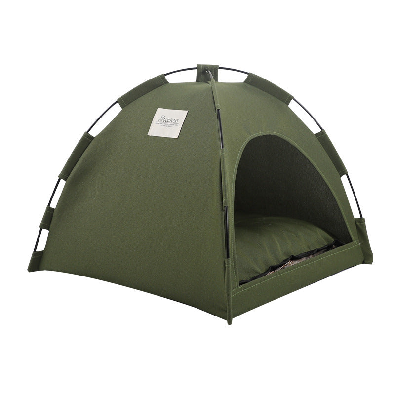 Pet Camping Tent House With Softer Cushion For Indoor & Outdoor